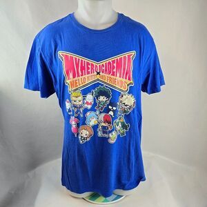 My Hero Academia T Shirt Mens XL Blue Hello Kitty And Friends Anime Graphic Tee